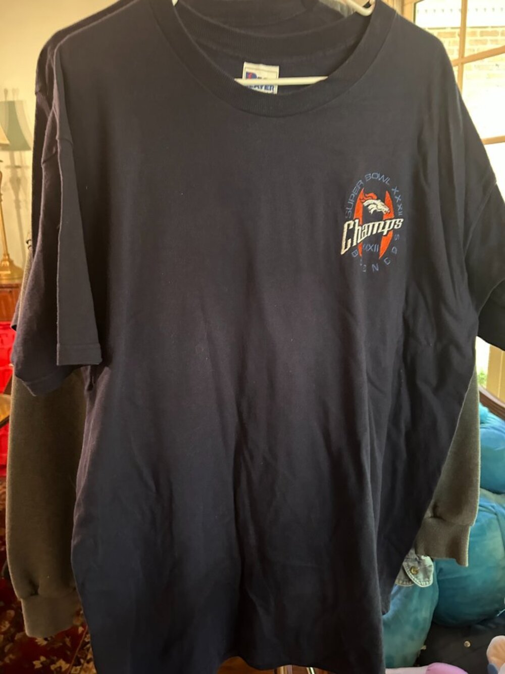 Pro Player Denver Broncos Super Bowl XXXII Champs Navy Tee XL